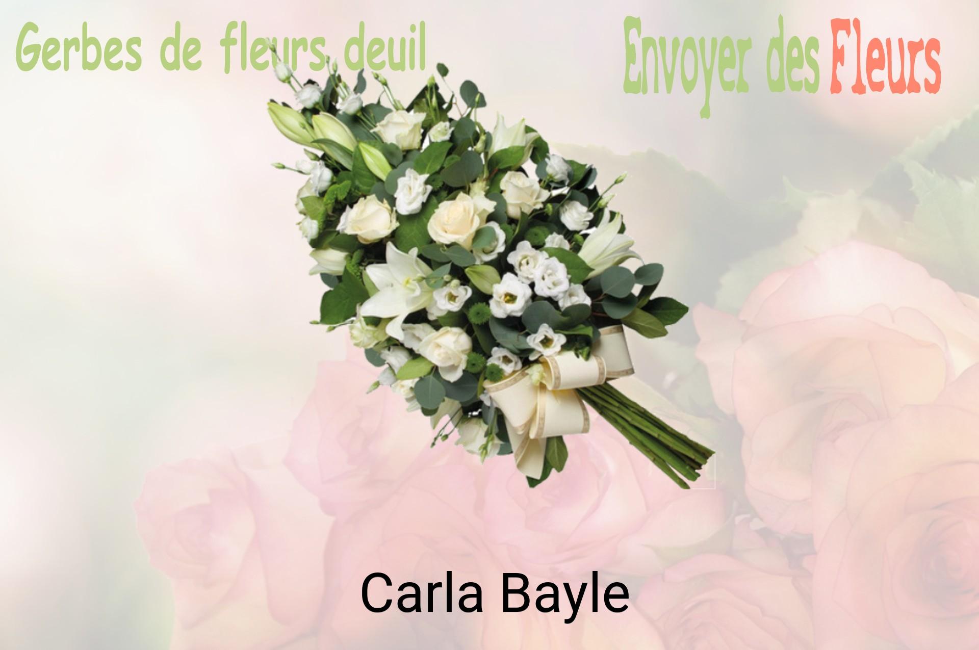 Gerbe de fleurs de deuil livrée à Carla-Bayle